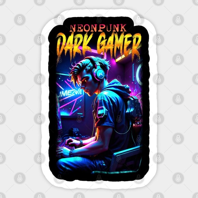 Neonpunk Dark Gamer 02 Sticker by KawaiiDread